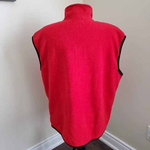 VINTAGE 90's Rivers Edge Red Fleece Sleeveless Vest Size XL - Picture 6 of 8